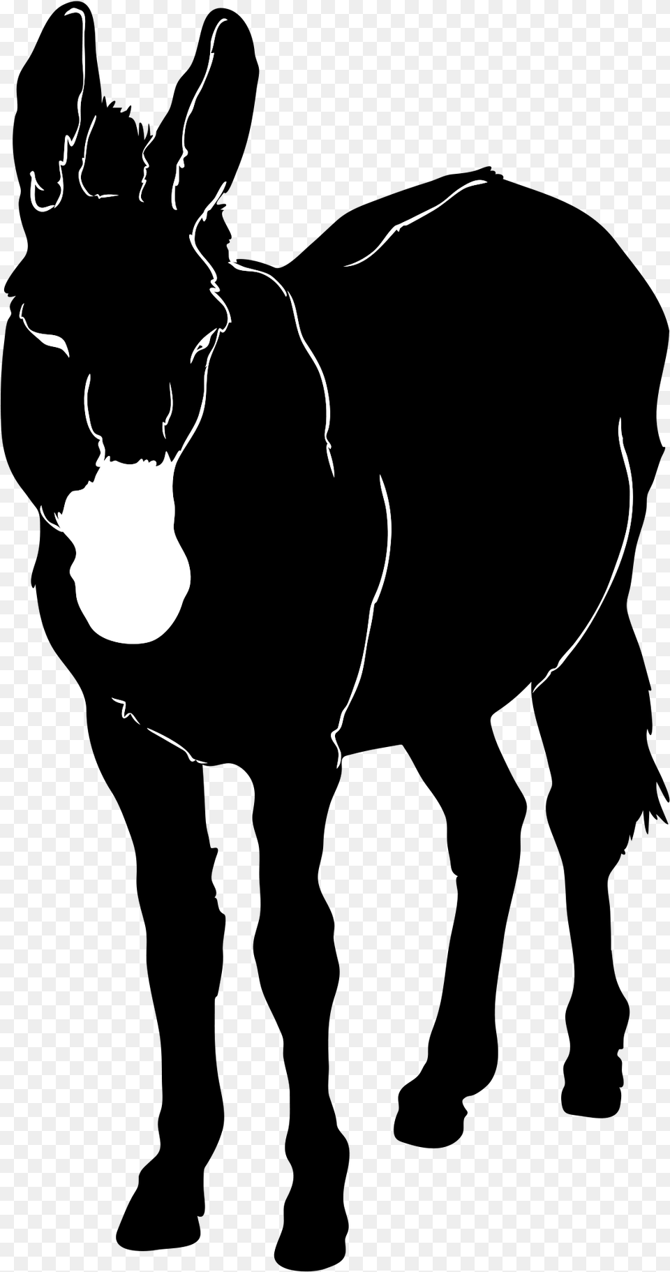 Silhouette Donkey Transparent, Stencil, Baby, Person Free Png Download