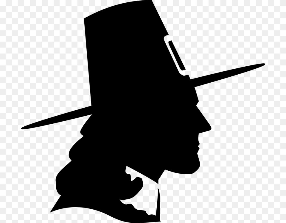 Silhouette Download Drawing Pilgrim, Gray Free Png