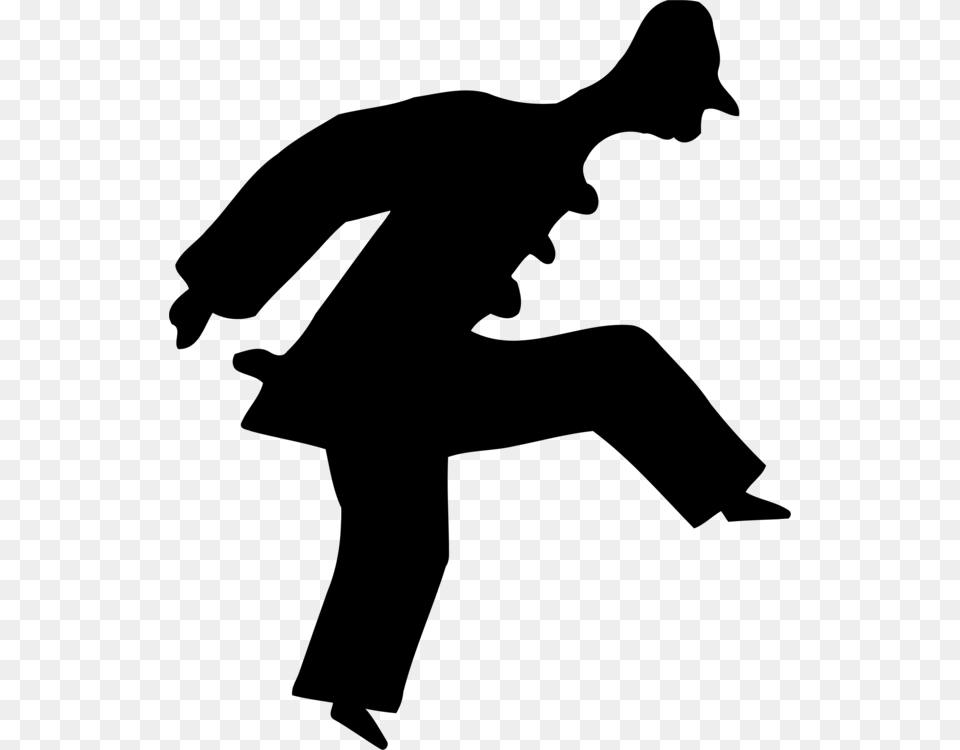 Silhouette Drawing Pantomime Man Logo, Gray Free Png