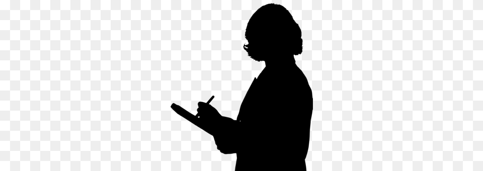 Silhouette Drawing Professional Businessperson, Gray Png Image