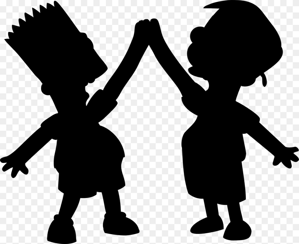 Silhouette Drawing Stock Photography Holding Hands Mattel Logo, Gray Free Png