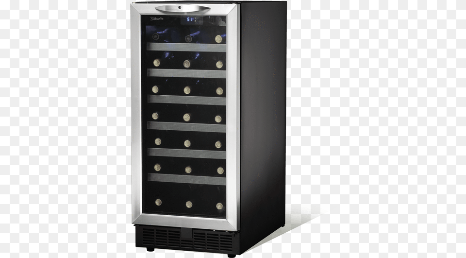 Silhouette Dwc1534bls 15 Single Zone Wine Cellar Danby 34 Bottle Silhouette Single Zone Built In Wine, Appliance, Cooler, Device, Electrical Device Png Image