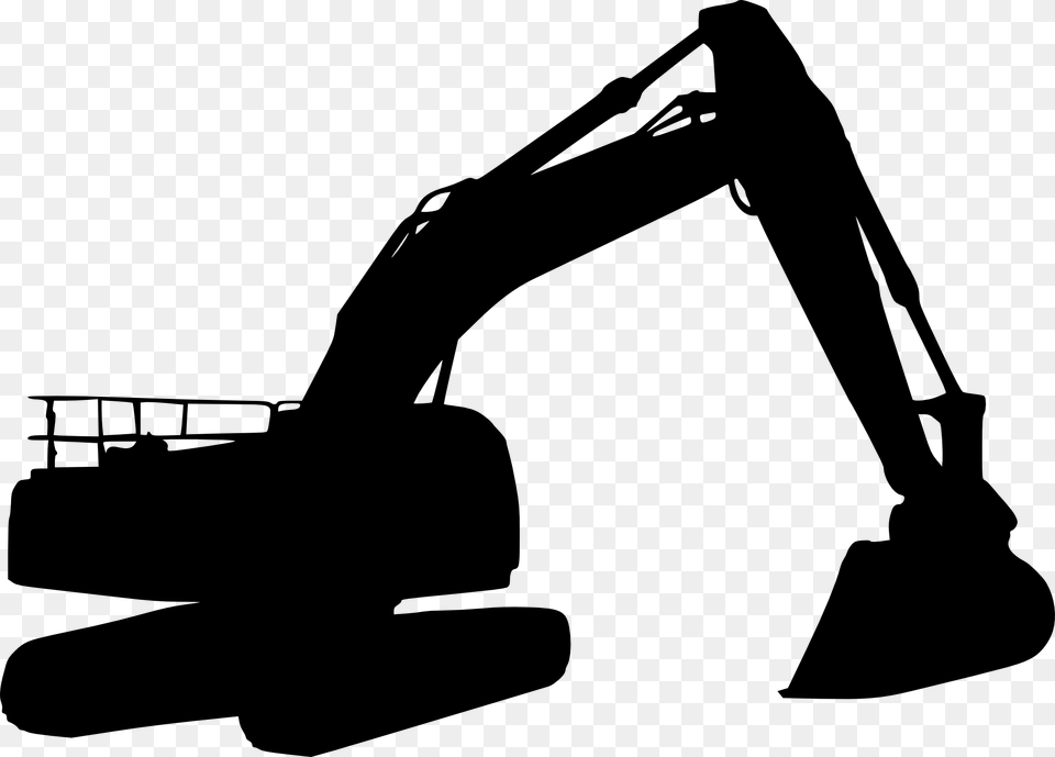 Silhouette Excavator, Machine, Device, Grass, Lawn Png