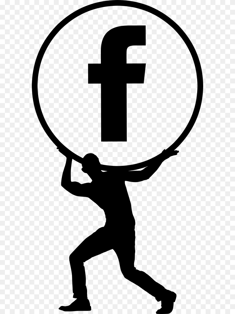 Silhouette Facebook Social Media Picture Does Mark Zuckerberg Make Money From Facebook, Gray Free Png Download