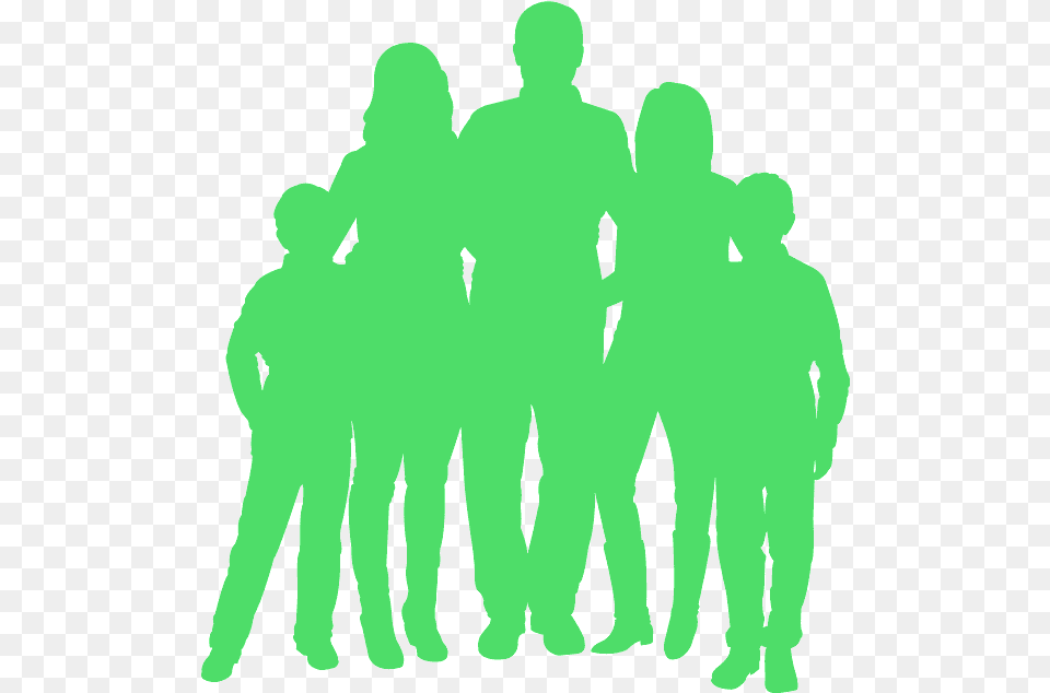 Silhouette Family Of, People, Person, Green, Adult Free Transparent Png