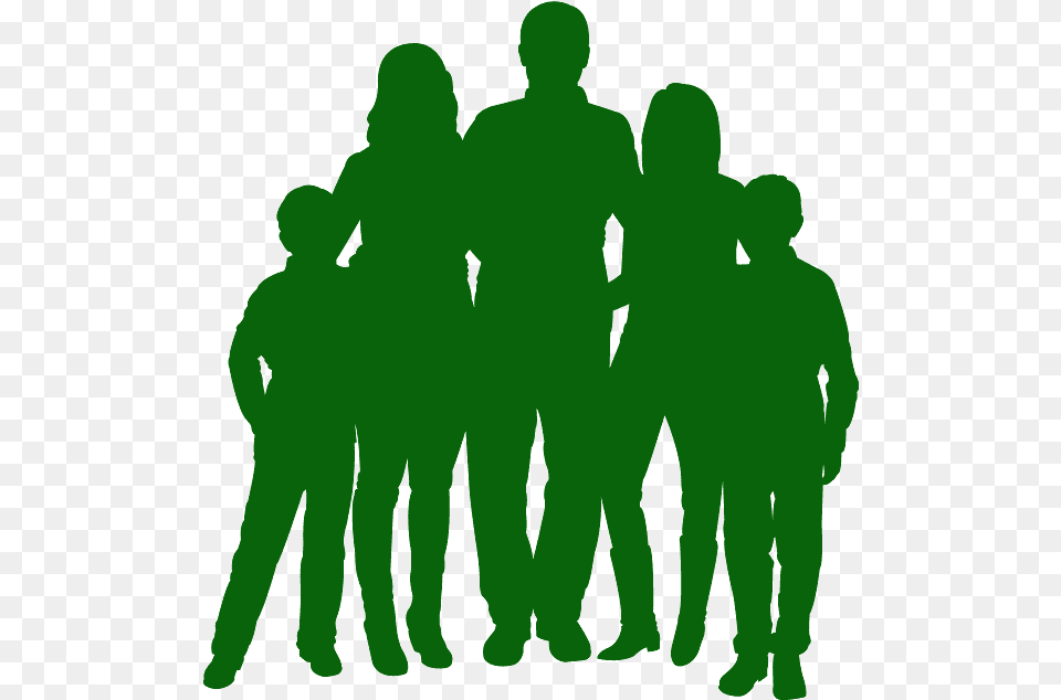 Silhouette Family Of, Green, People, Person, Animal Free Transparent Png