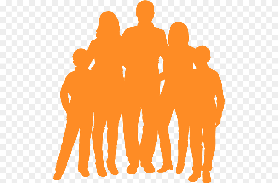 Silhouette Family Of, People, Person, Crowd, Adult Png Image