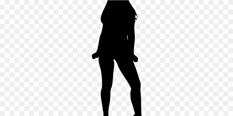 Silhouette Female Body Clip Art, Gray Png