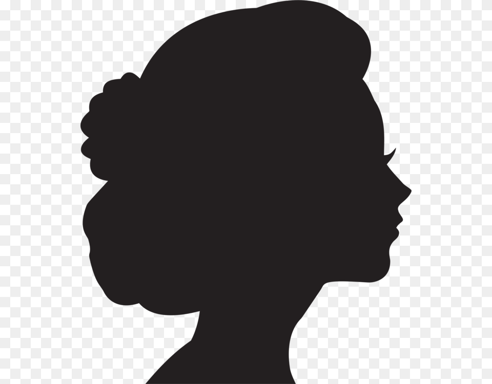 Silhouette Female Woman Drawing Portrait, Body Part, Face, Head, Neck Png Image