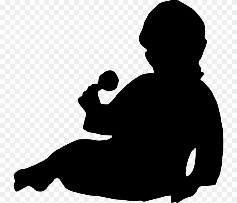 Silhouette Fetus Clip Art Sitting Kid Silhouette Transparent Background, Adult, Male, Man, Person Free Png Download