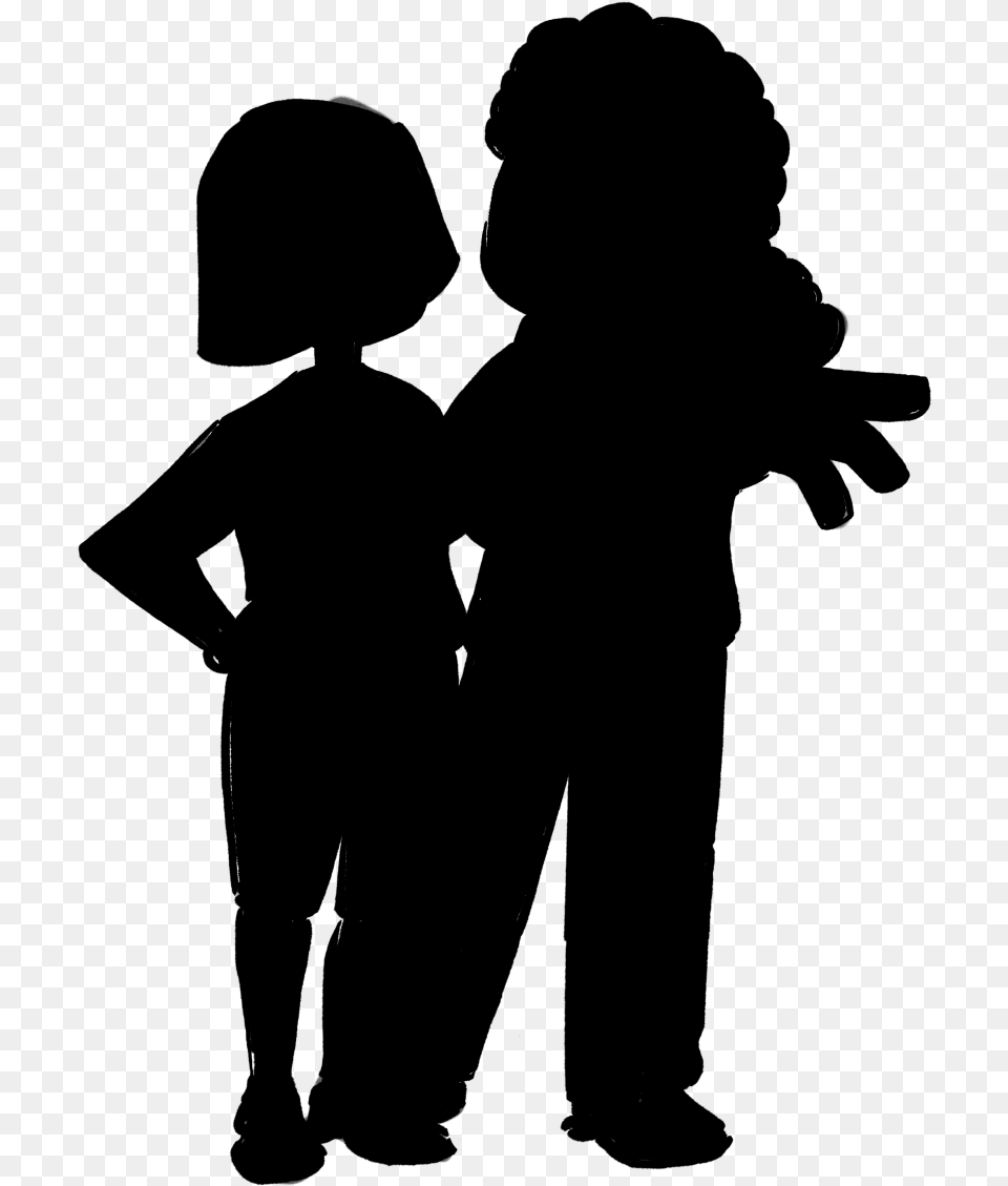Silhouette Girl Boy Vector Graphics Man Silhouette, Gray Free Png Download
