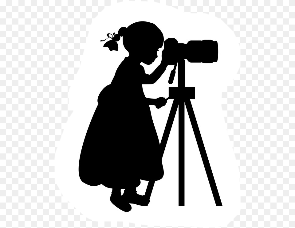 Silhouette Girl Photographer Freetoedit Photographer Girl Silhouette, Person, Photography, Baby, Tripod Free Png Download