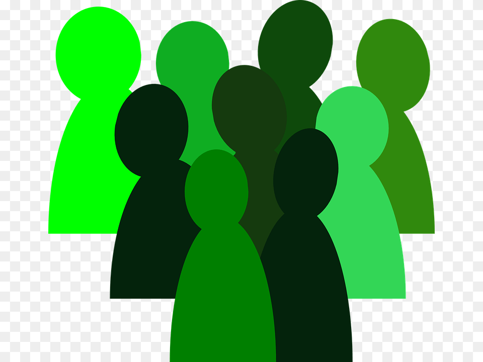 Silhouette Group People Cartoon, Green, Person, Adult, Female Free Png