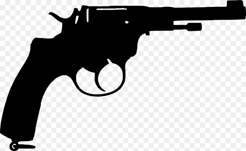 Silhouette Gun Vector, Gray Png