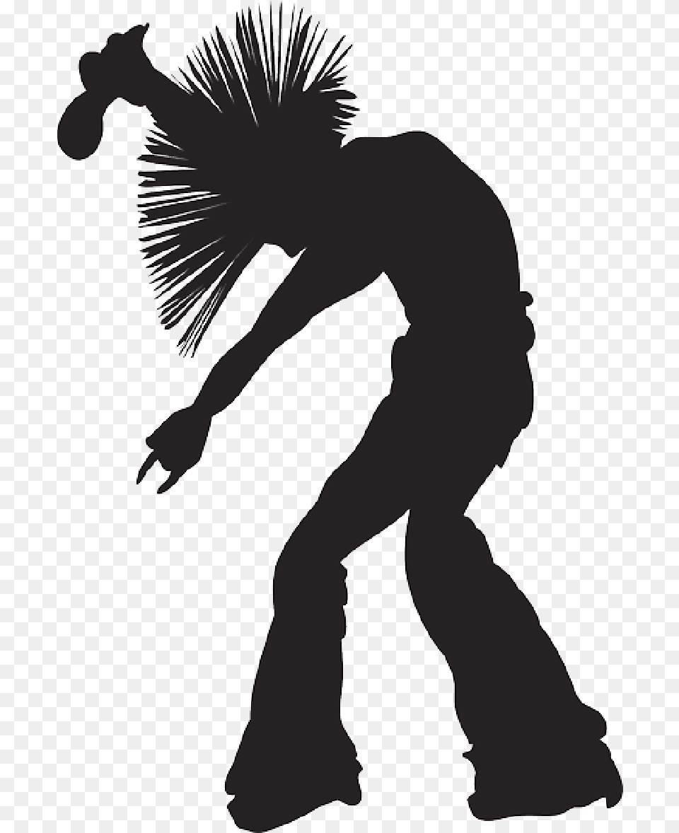 Silhouette Hair Microphone Band Rocker Singer Public Mic Rocker Silhouette, Dancing, Leisure Activities, Person Free Png
