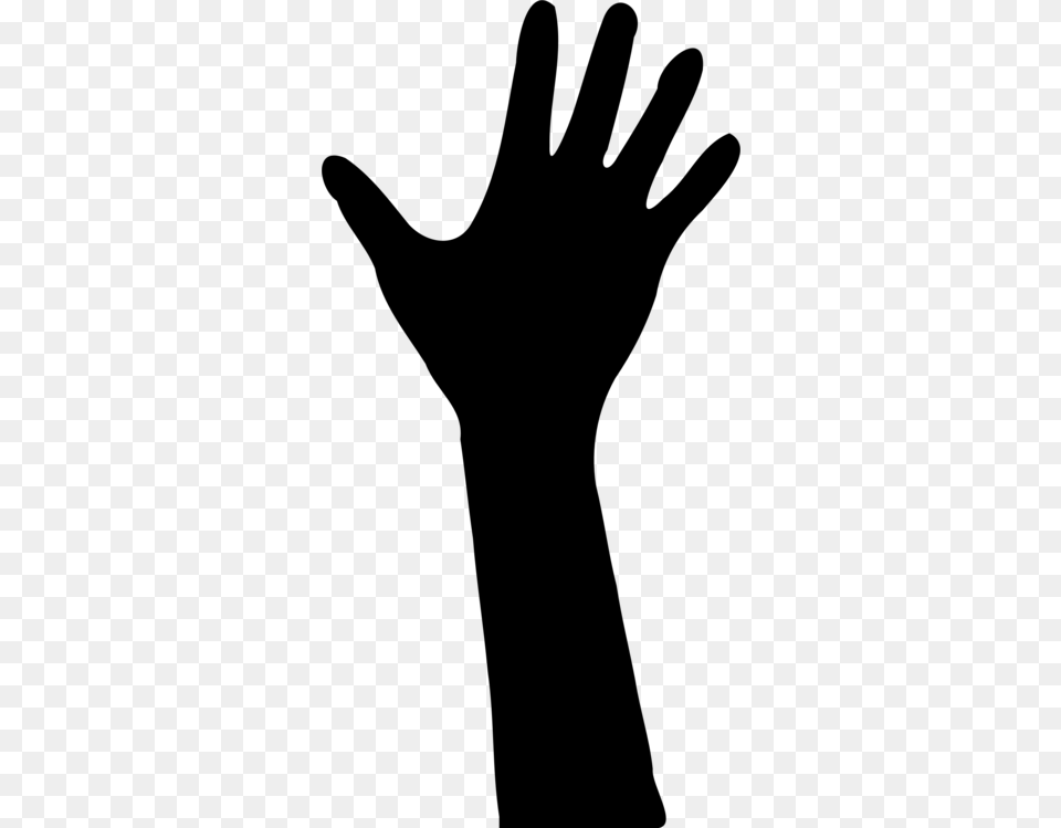 Silhouette Hand Clapping Fist Arm, Gray Png Image