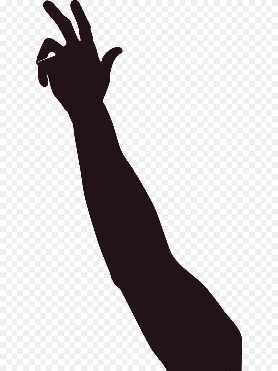 Silhouette Hand Reaching Up, Arm, Body Part, Person Png