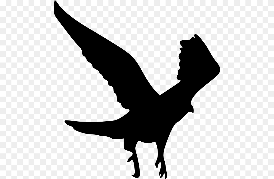 Silhouette Hawk Clip Art Eagle Silhouette, Gray Png Image