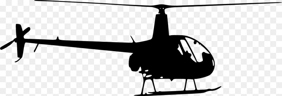 Silhouette Helicopter Clip Art, Gray Free Png Download