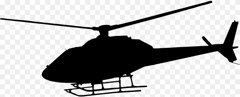 Silhouette Helicopter Flying Travel Working Transparent Background Helicopter Clip Art, Gray Png