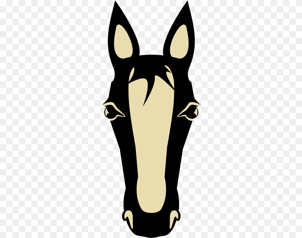 Silhouette Horse Head Clipart Horse Head Silhouette Front, Stencil, Animal, Mammal, Kangaroo Free Png Download