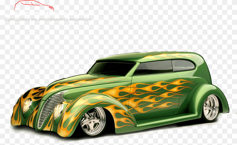 Silhouette Hot Rod Flames Classic Lowrider Car, Vehicle, Coupe, Hot Rod, Transportation Png Image
