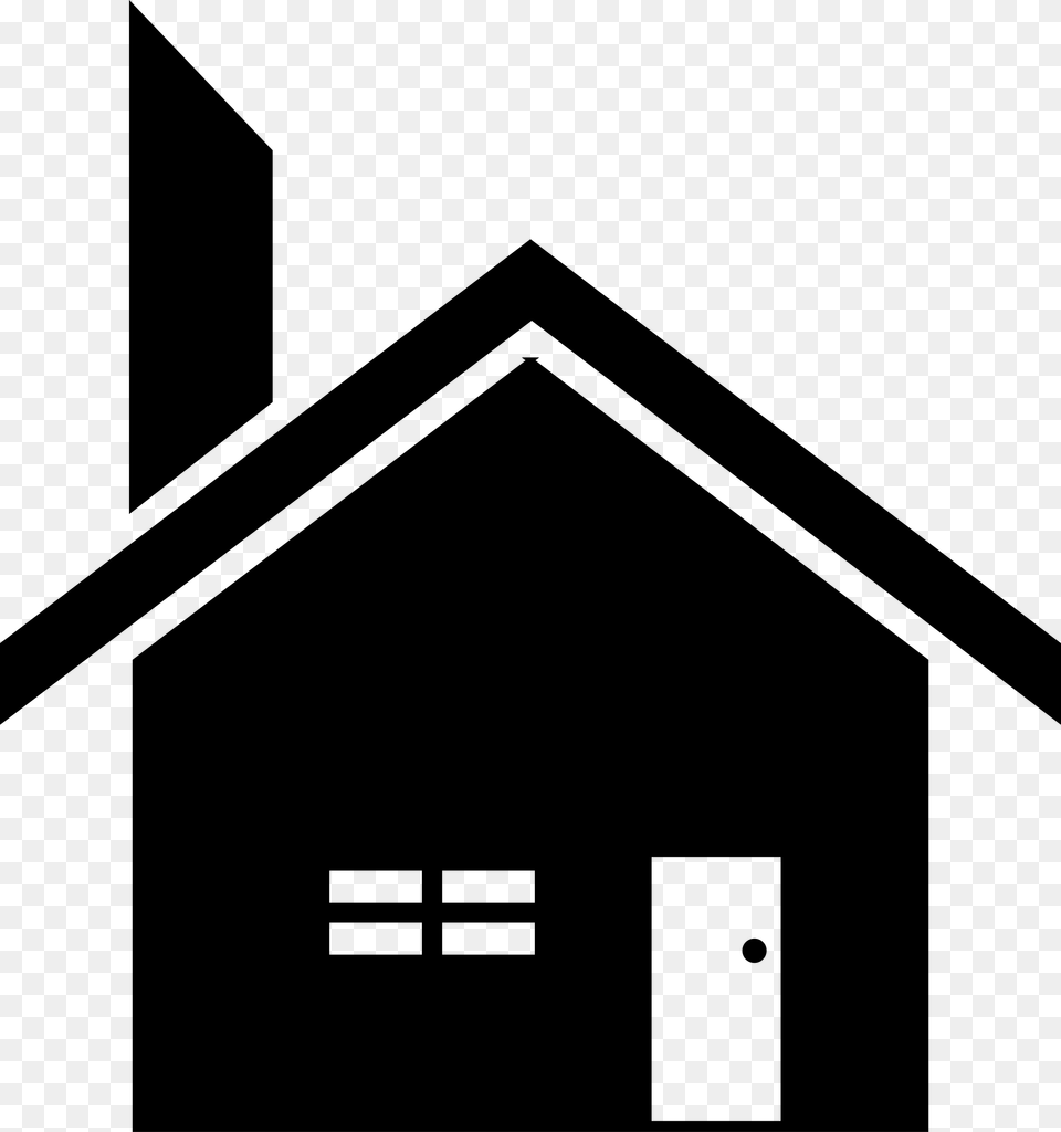 Silhouette House Clipart, Gray Free Transparent Png