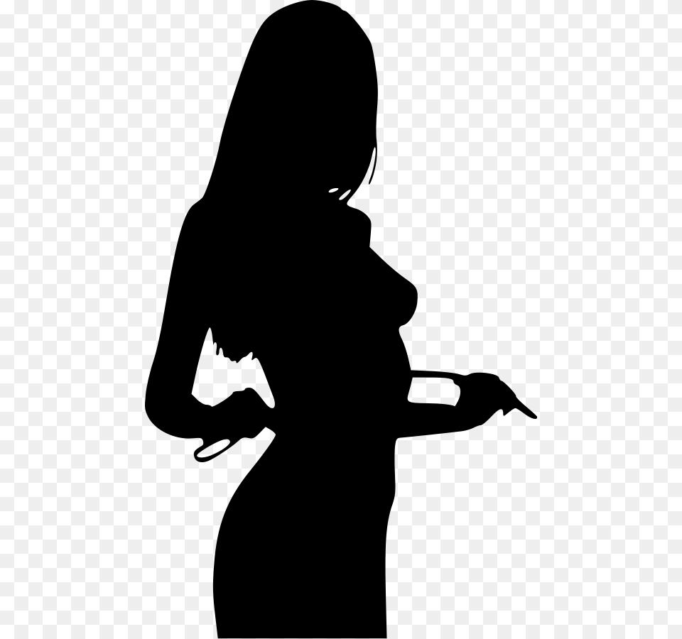 Silhouette Human Woman Sex Sexy People Female Silhouette, Gray Free Png Download