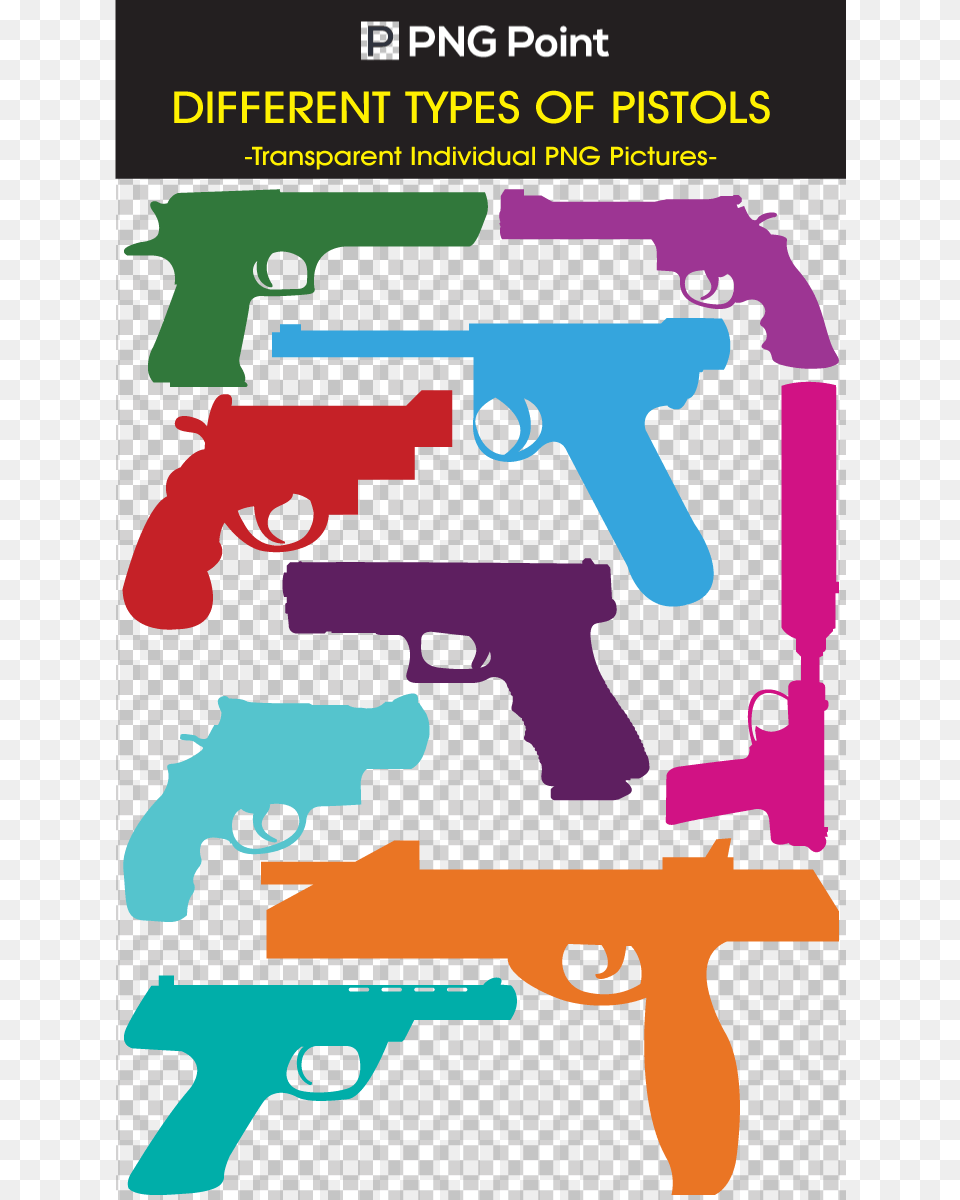 Silhouette Icons Clip Arts And Images Of Different Agence De Voyage, Firearm, Weapon, Gun, Handgun Png Image