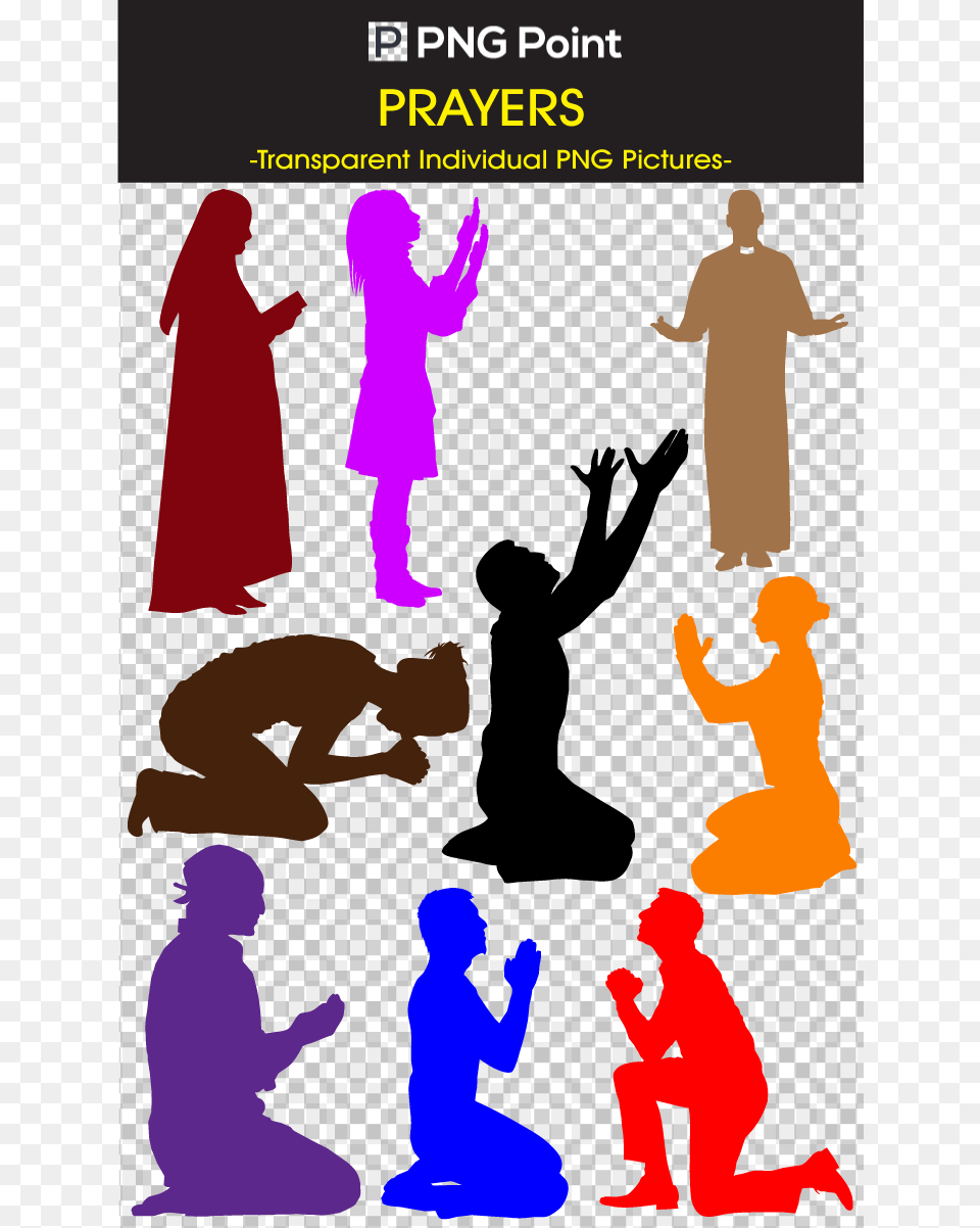 Silhouette Images Icons And Clip Arts Of Praying People No Background, Adult, Wedding, Person, Woman Png