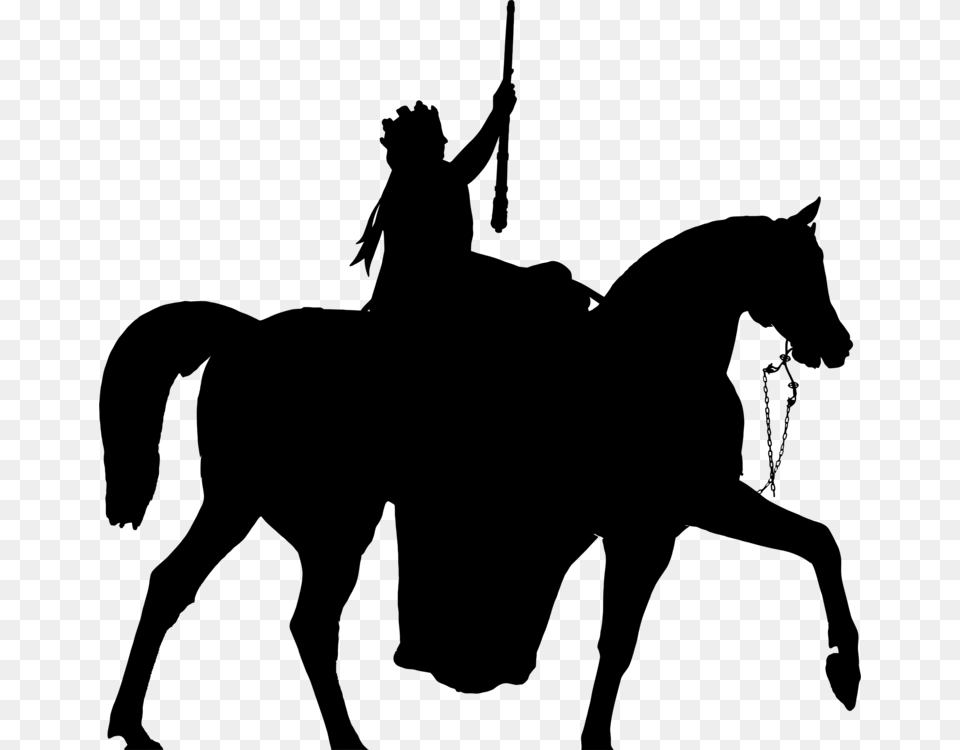 Silhouette Knight Drawing Skyline Silhouette Knight Horse Flag, Gray Free Png Download