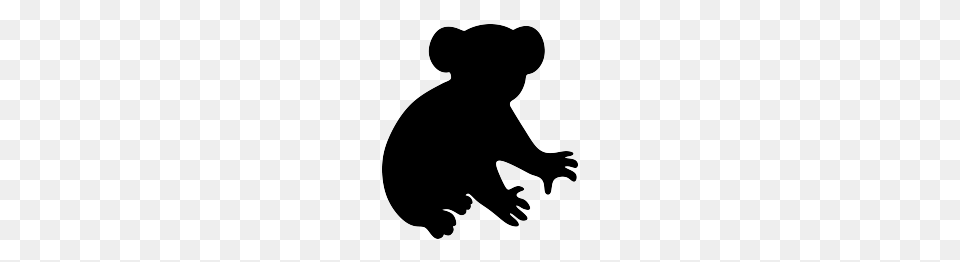 Silhouette Koala Clipart Explore Pictures, Stencil, Animal, Bear, Mammal Free Png Download