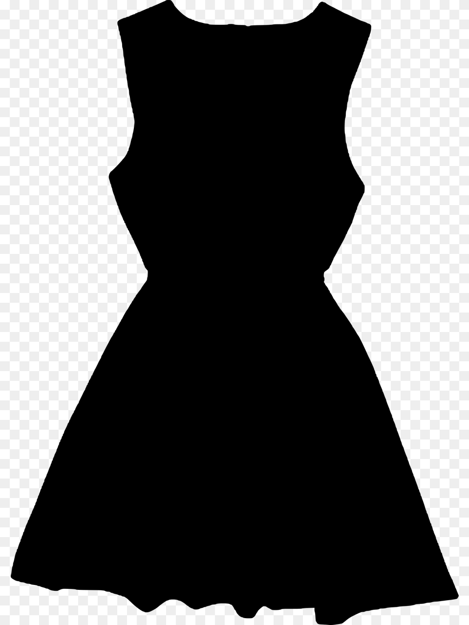 Silhouette Little Black Dress Clip Art Dress Vector, Gray Free Transparent Png