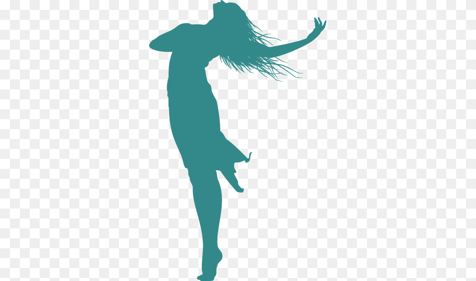 Silhouette Little Girl Green Woman Praising Silhouette, Dancing, Leisure Activities, Person, Adult Png