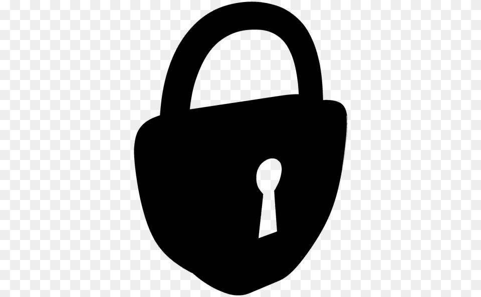 Silhouette Lock Key Security Padlock Keyhole Lock Heart Silhouette, Gray Free Png Download