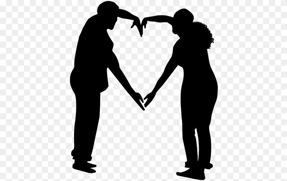 Silhouette Love Couple Romance Romantic Man, Gray Png Image