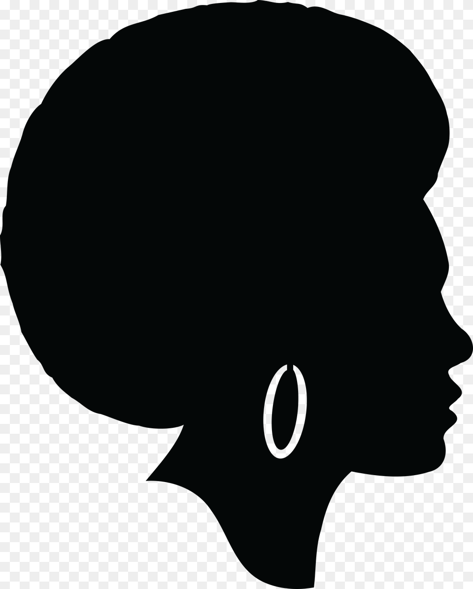 Silhouette Male Afro Clip Art Black Woman Silhouette, Body Part, Face, Head, Neck Free Png