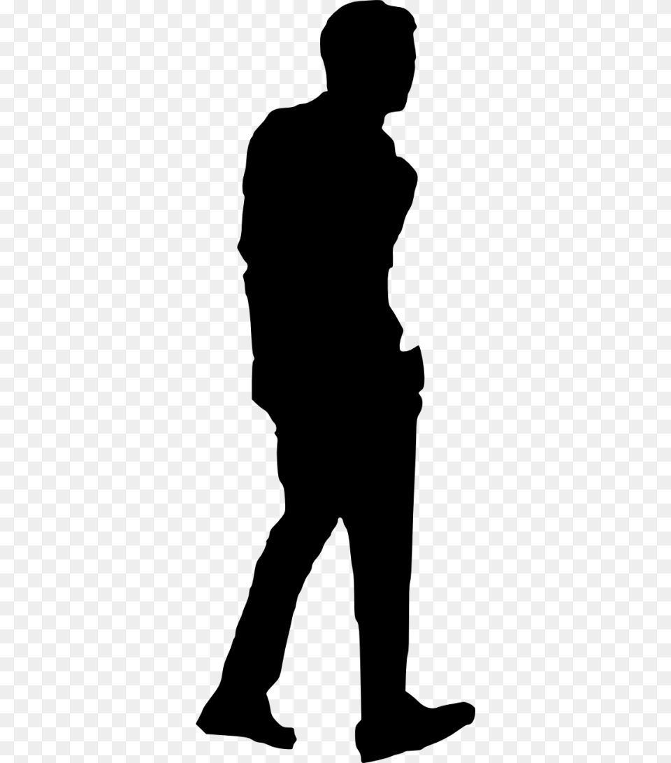 Silhouette Man, Gray Free Transparent Png