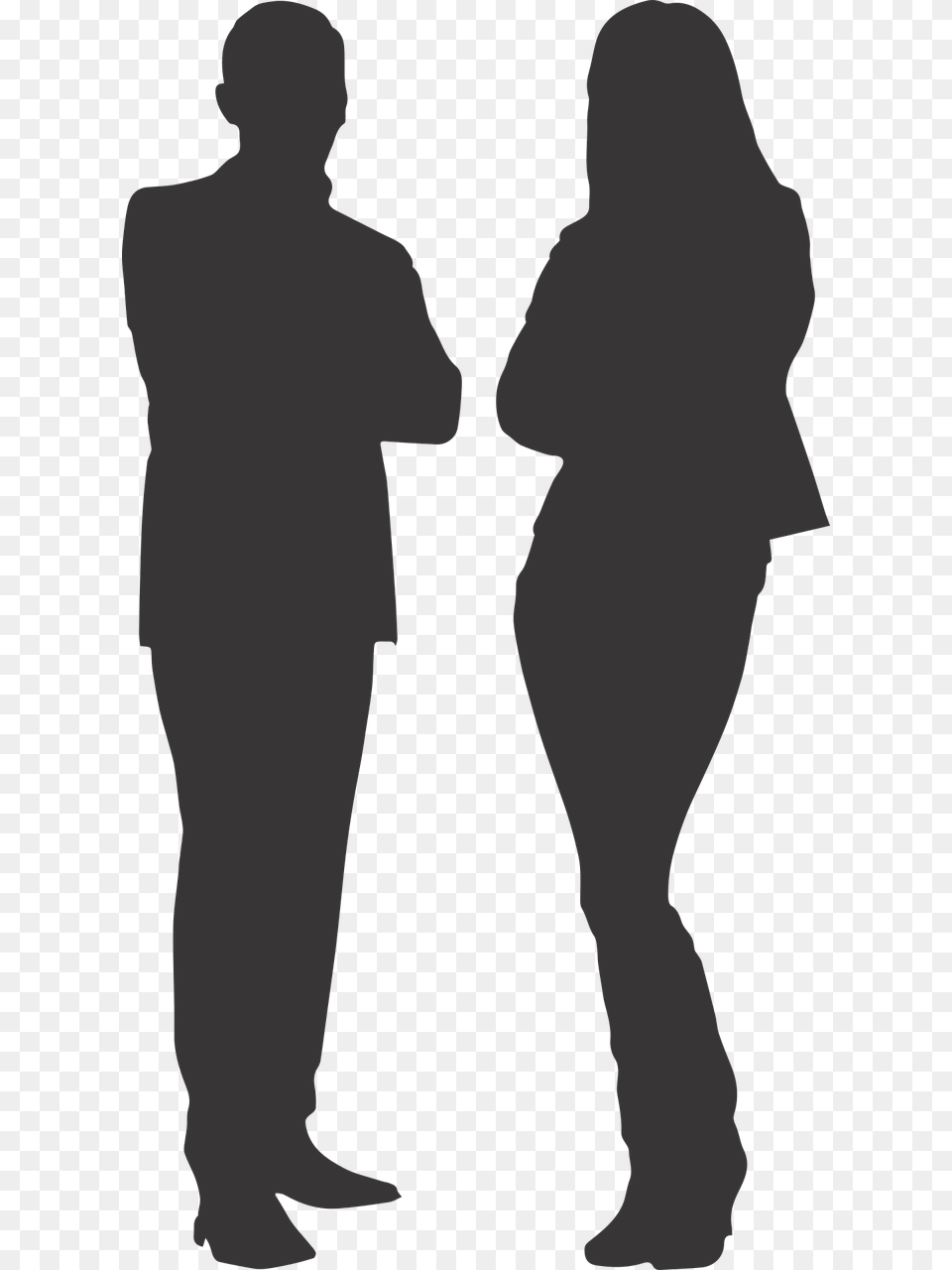 Silhouette Man And Woman, Adult, Male, Person, Head Free Transparent Png