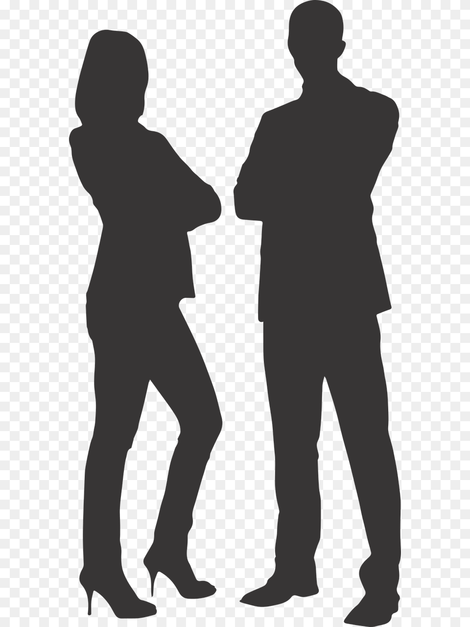 Silhouette Man And Woman On Heels, Adult, Male, Person, Walking Free Png