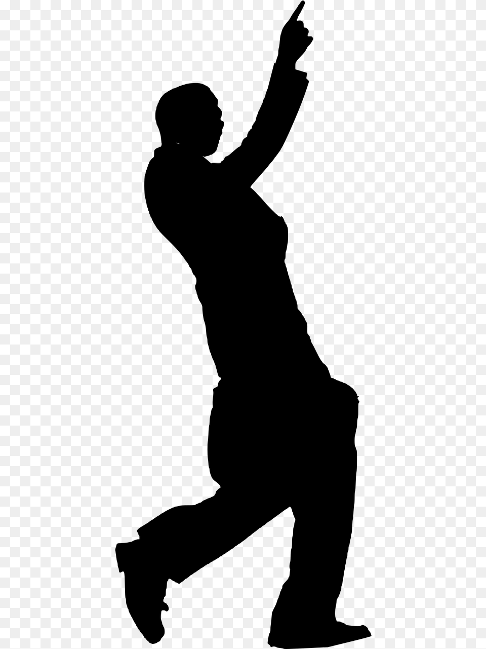 Silhouette Man Arms Outstretched Photo Silhouette, Gray Free Png