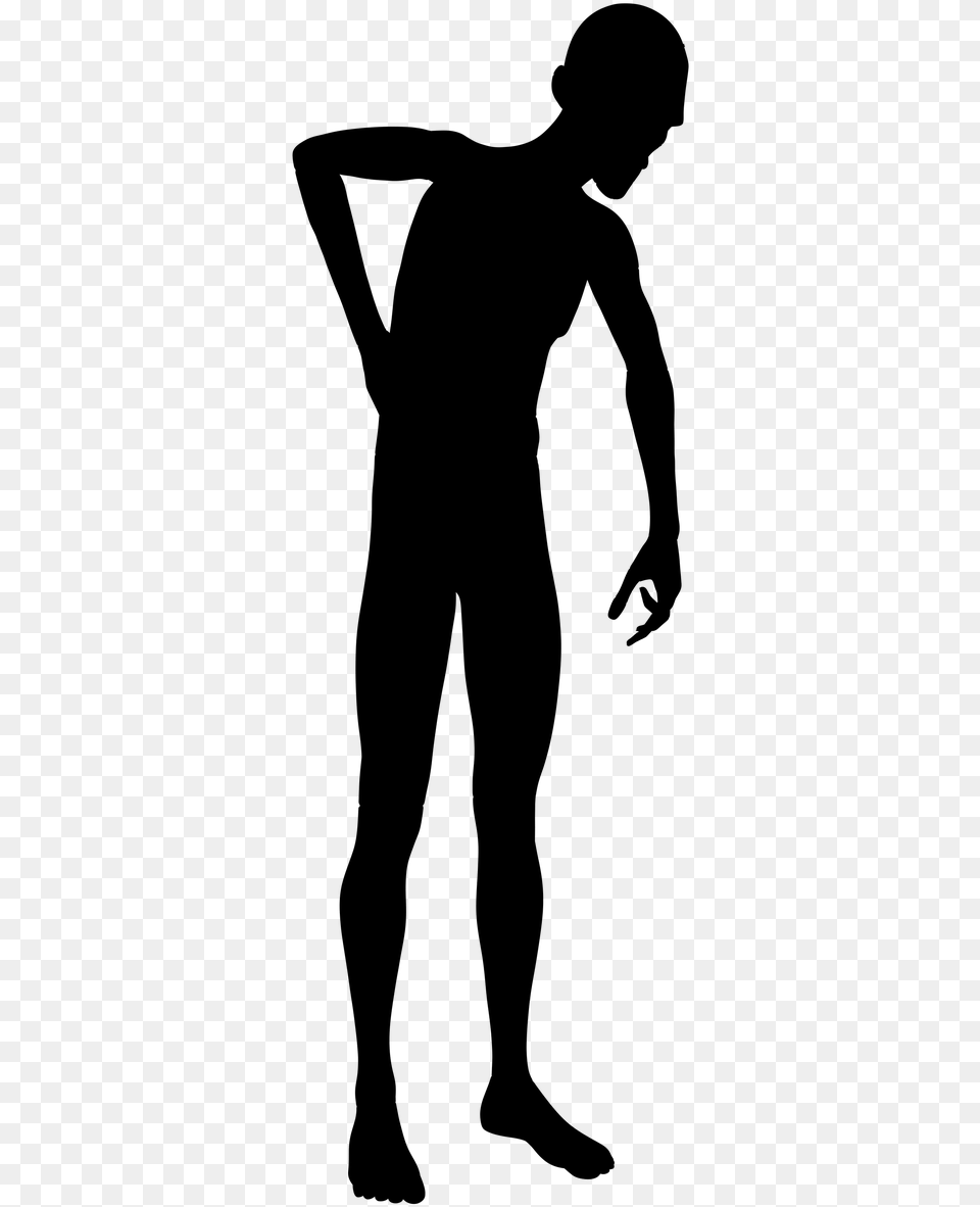 Silhouette Man Back Pain Free Photo Pain In Back Silhouette, Gray Png