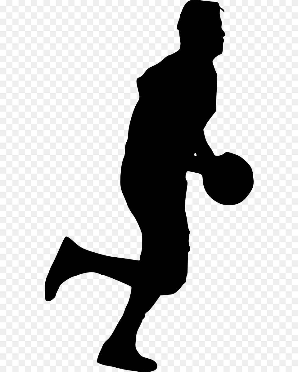 Silhouette Man Basketball, Adult, Male, Person, Ball Png