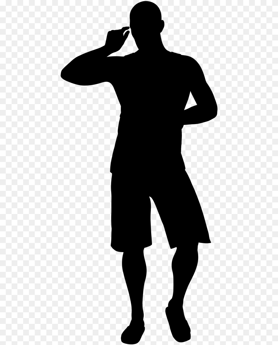 Silhouette Man Casual Stockxchng, Gray Free Png