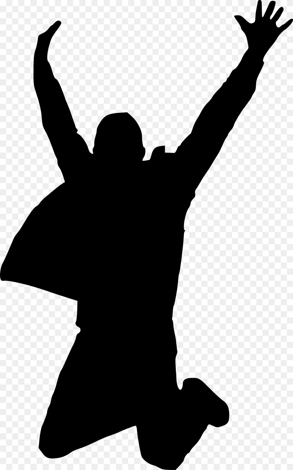 Silhouette Man Jumping, Person, Kneeling, Head Free Transparent Png