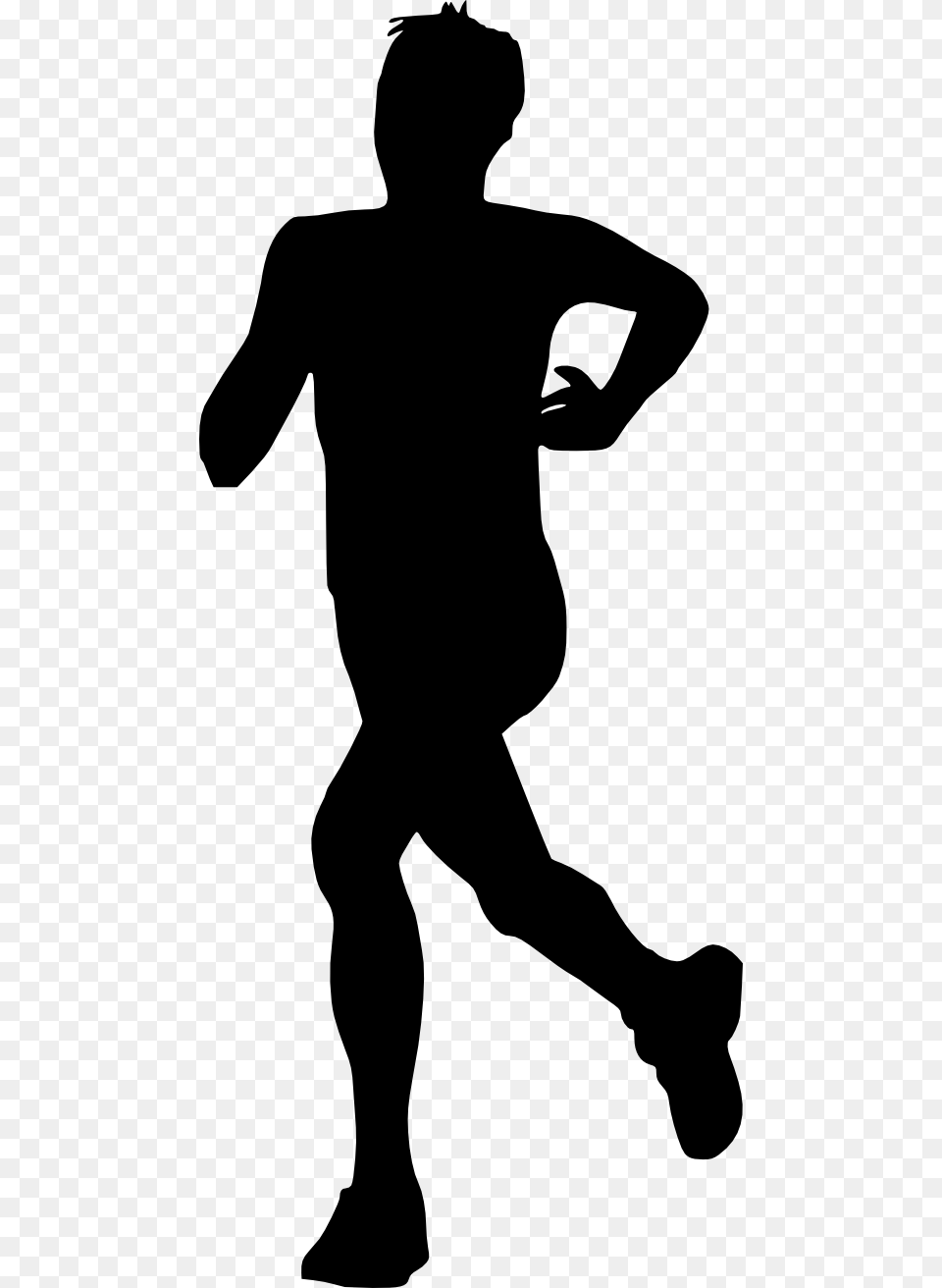 Silhouette Man Running, Adult, Male, Person Png