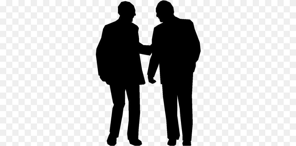 Silhouette Men Talking Two Men Talking Silhouette, Gray Png