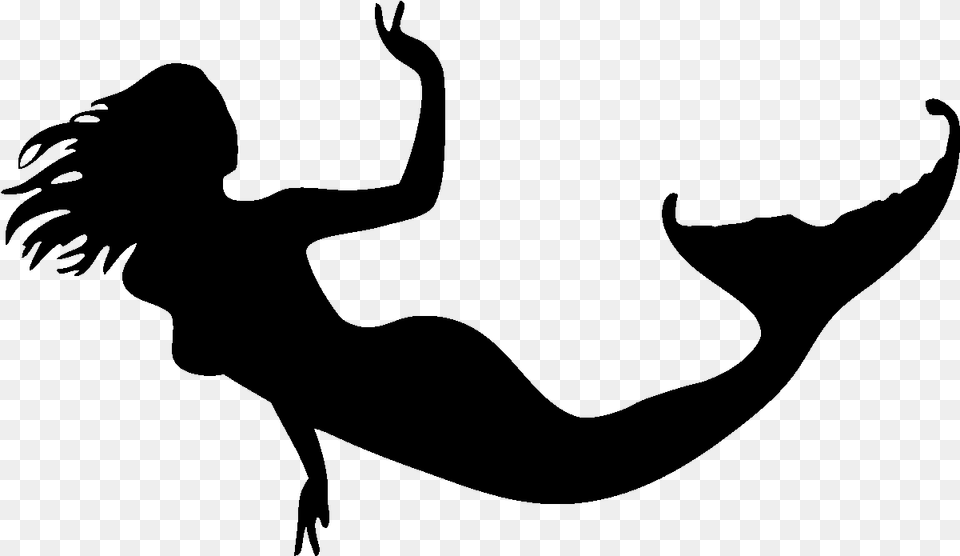 Silhouette Mermaid Photography Drawing Clip Art Mermaid Silhouette Mermaid, Gray Png Image
