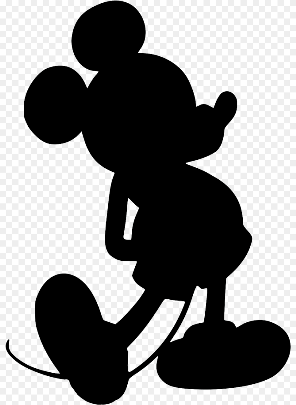 Silhouette Mickey Mouse Outline Cartoons Silhouette Mickey Mouse Vector, Kneeling, Person, Baby Free Png Download