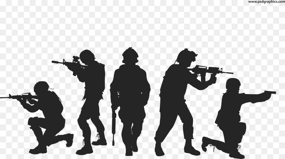 Silhouette Military Army Soldiers Soldier, Musical Instrument, Group Performance, Person, Leisure Activities Free Png